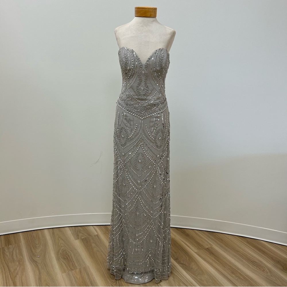 Strapless Beaded Gown